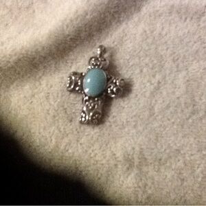 SS cross with turquoise